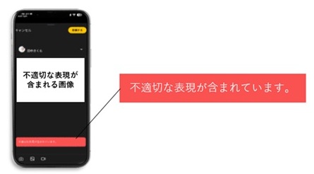 図1：AIによる不適切表現チェック機能
