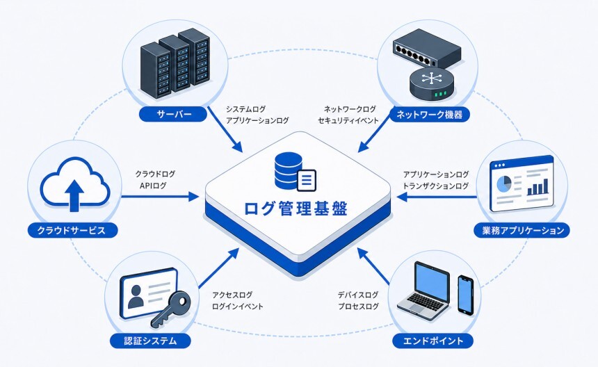 ログ管理の対象範囲マップ